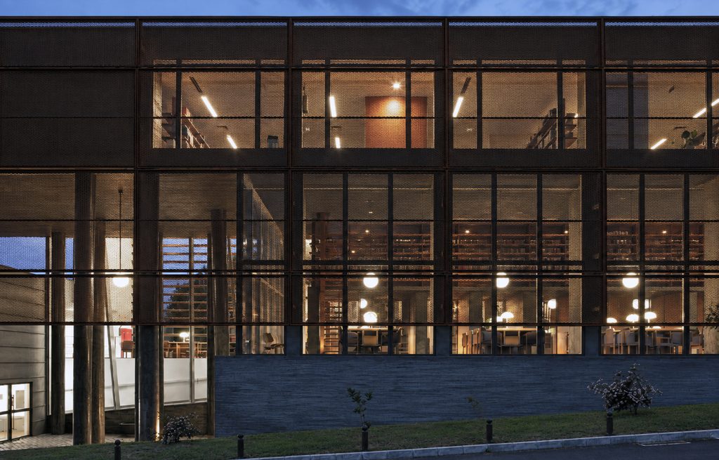 Reading area and library interior, University of the Azores