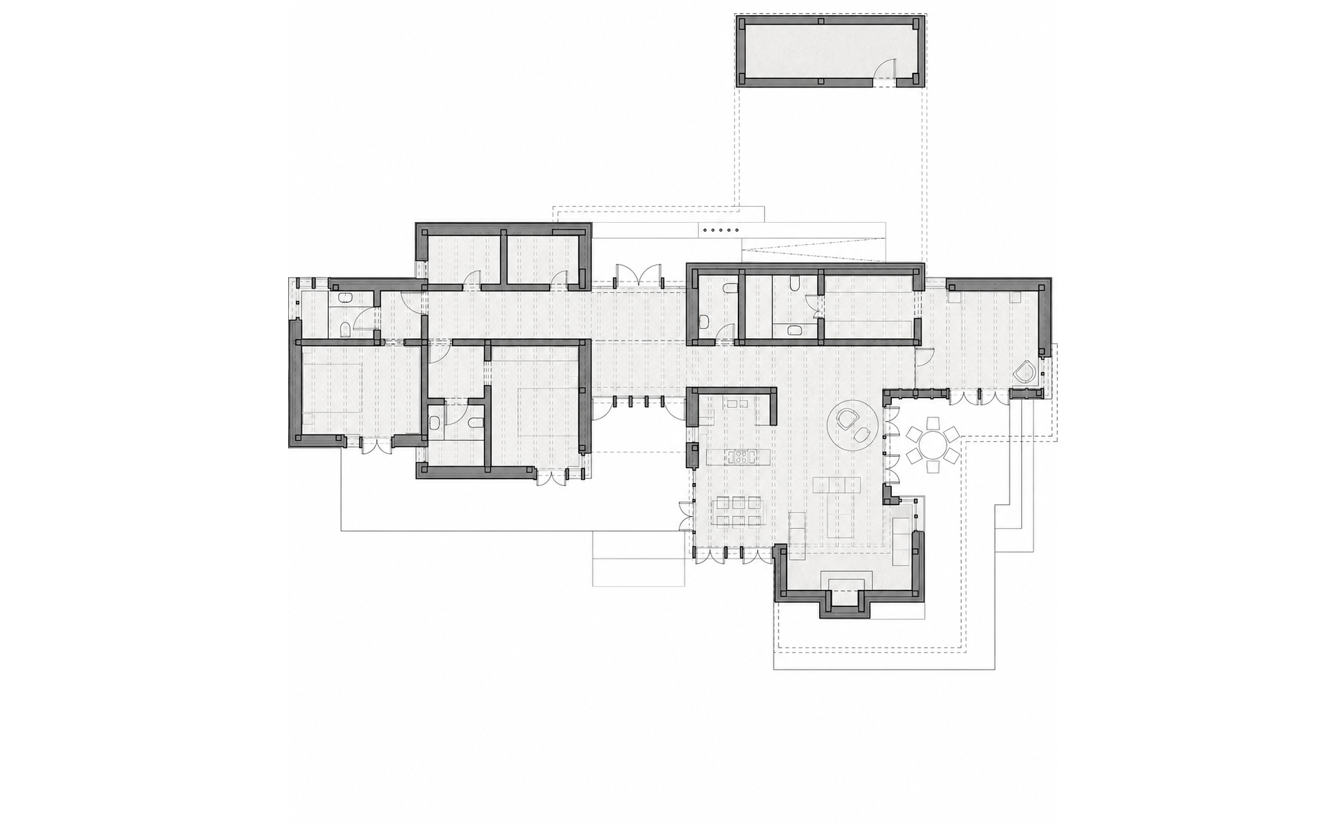 Ground floor plan of Melides Summer House