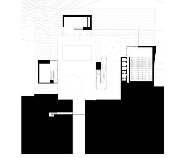 Lower level plan of the Bamiyan Cultural Centre