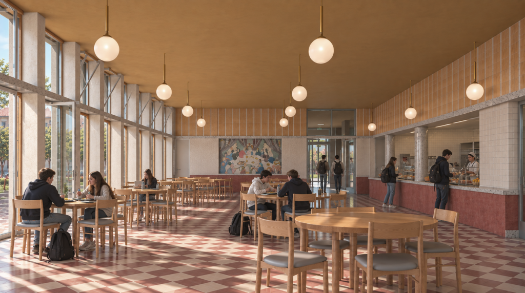 Dining hall at Luísa de Gusmão School