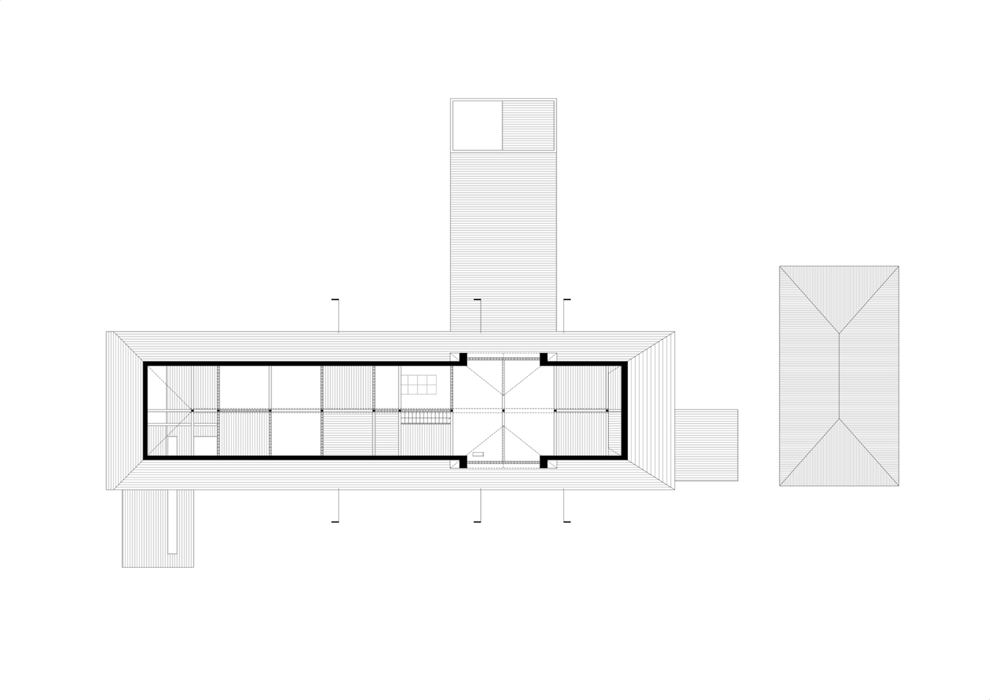 Architectural drawings of the Summer Pavilion showing floor plan