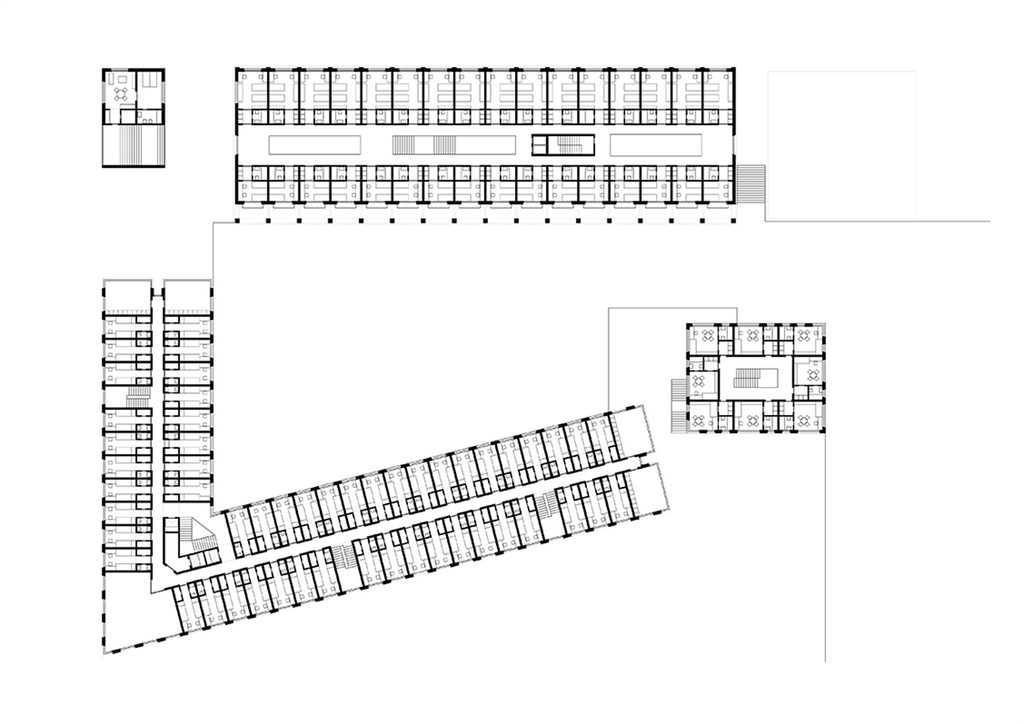 Cidade Universitária Student Residence – upper floor plan